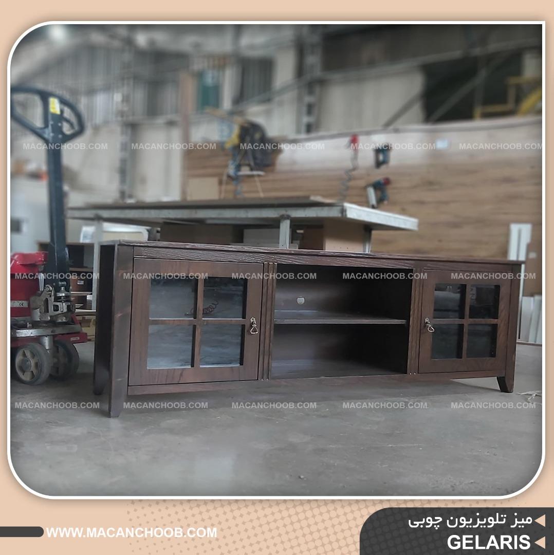 میز تلویزیون چوبی کلاسیک عرض 180 مدل GELARIS