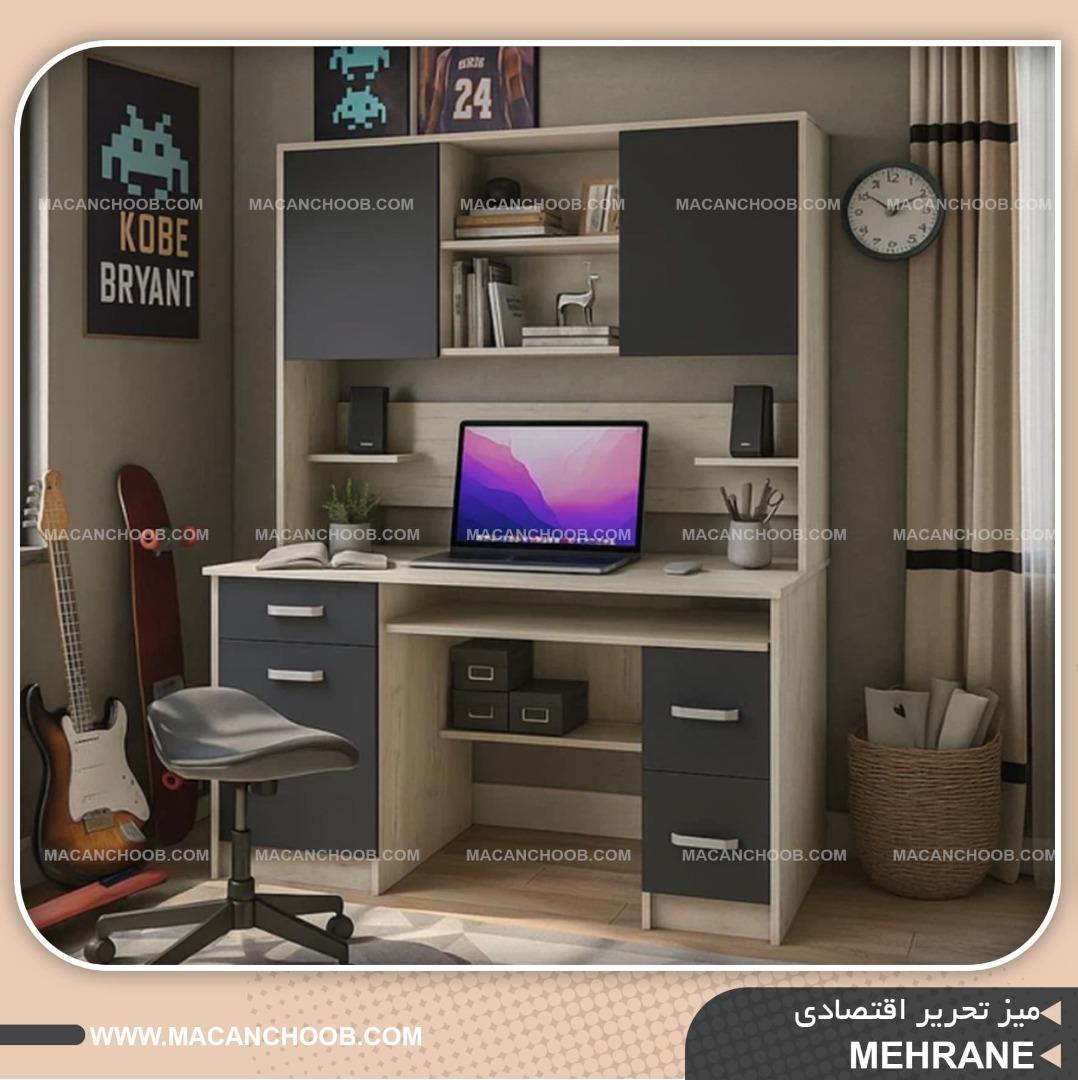 میز تحریر کشو دار و کتابخانه دار کاربردی مدل  MEHRANE